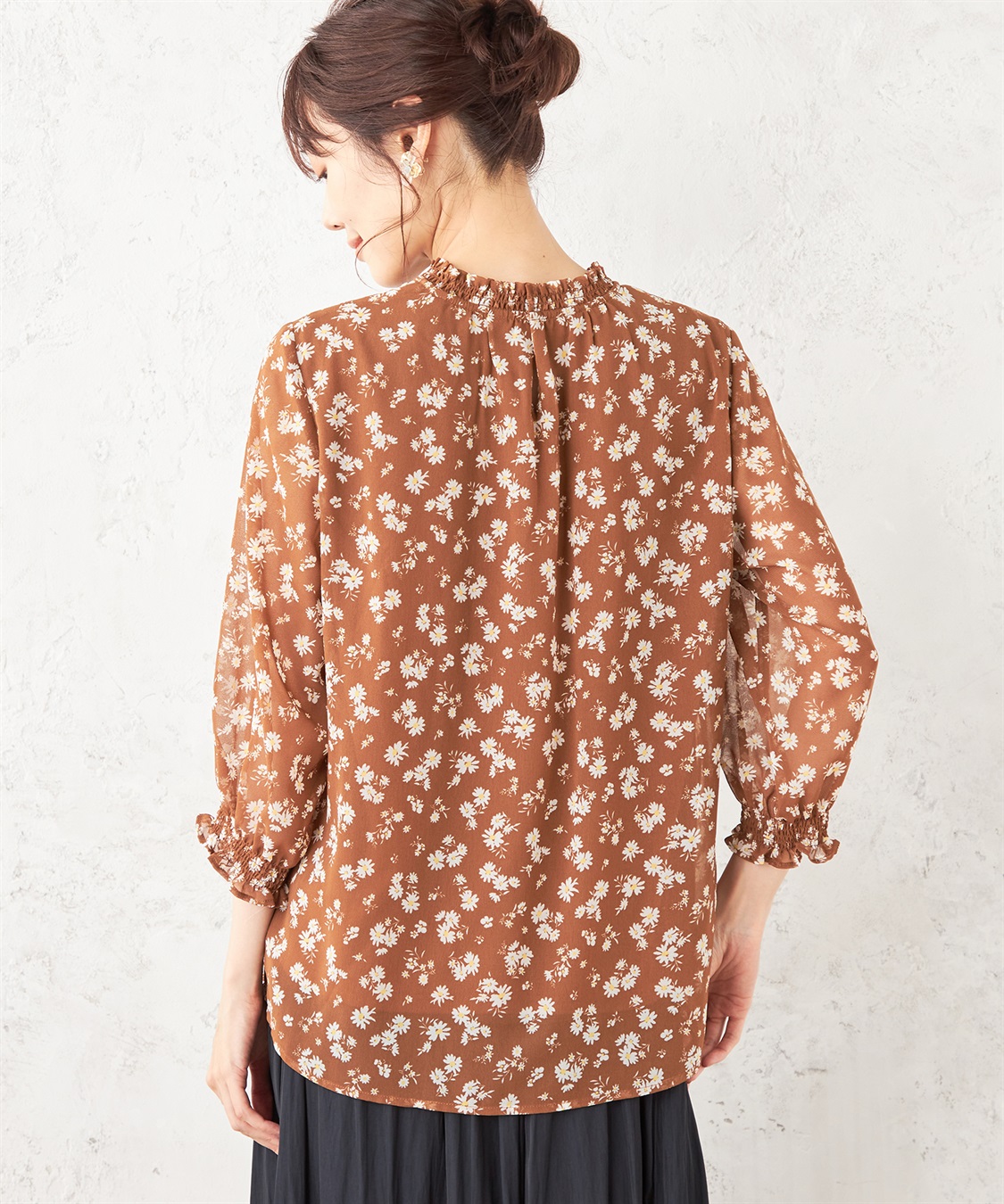 Petit Honfleur プリントブラウス_sub_5