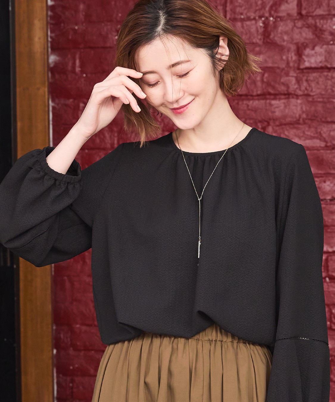 Petit Honfleur ギャザーブラウス_sub_1