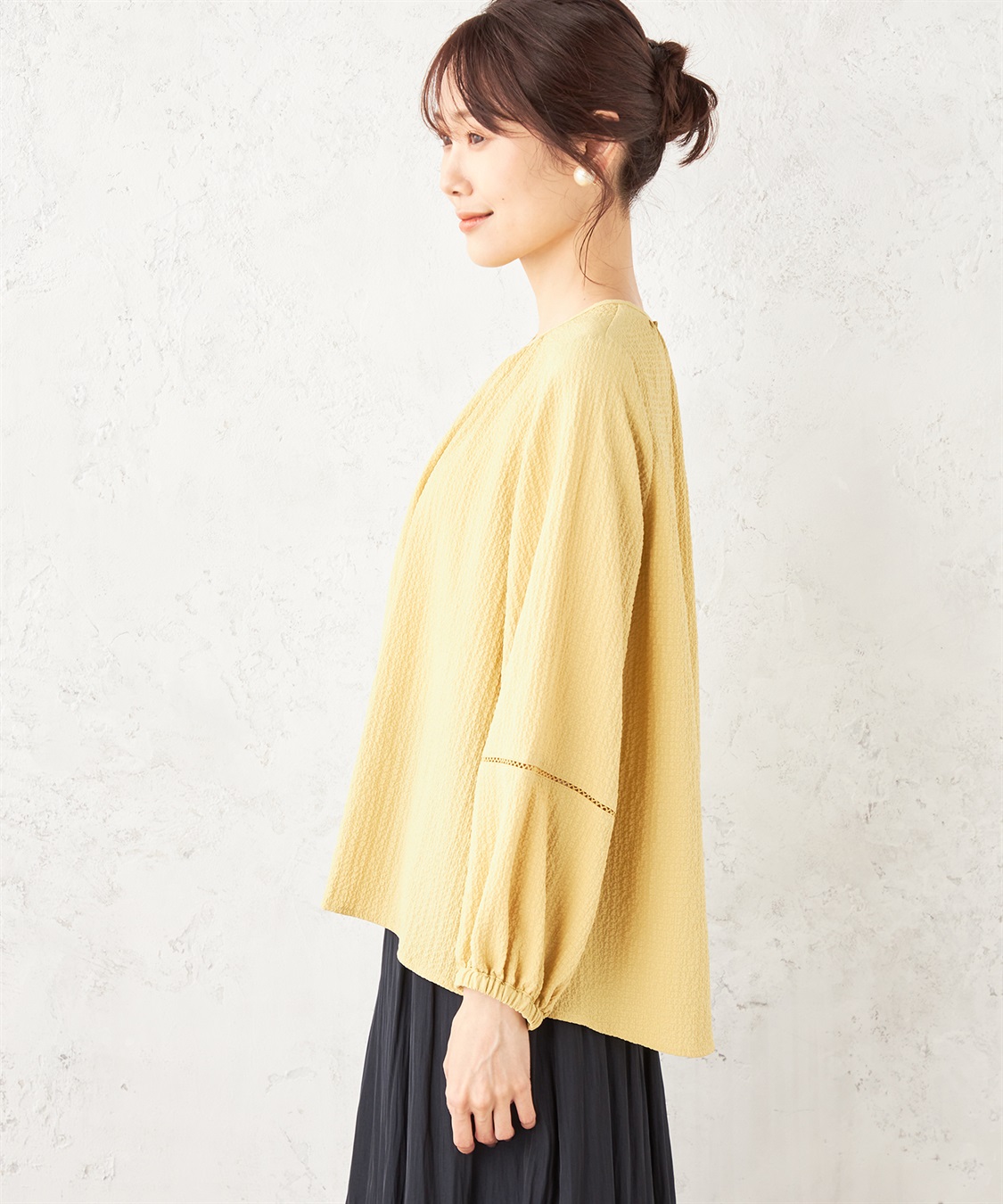 Petit Honfleur ギャザーブラウス_sub_5