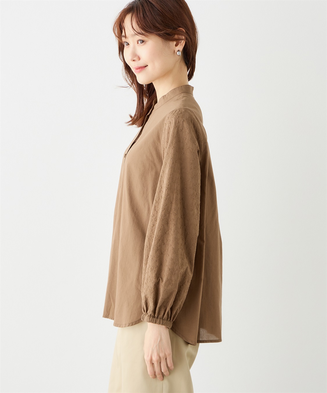 Petit Honfleur レーススリーブブラウス_sub_1