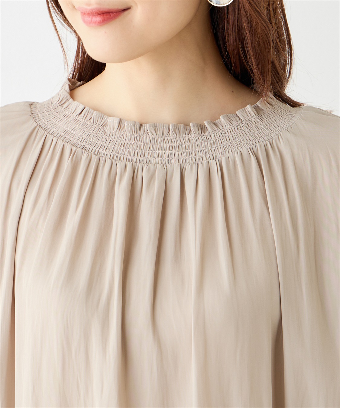 小物 12346577 シャーリングブラウス Petit Honfleur｜クロスプラス公式通販サイト