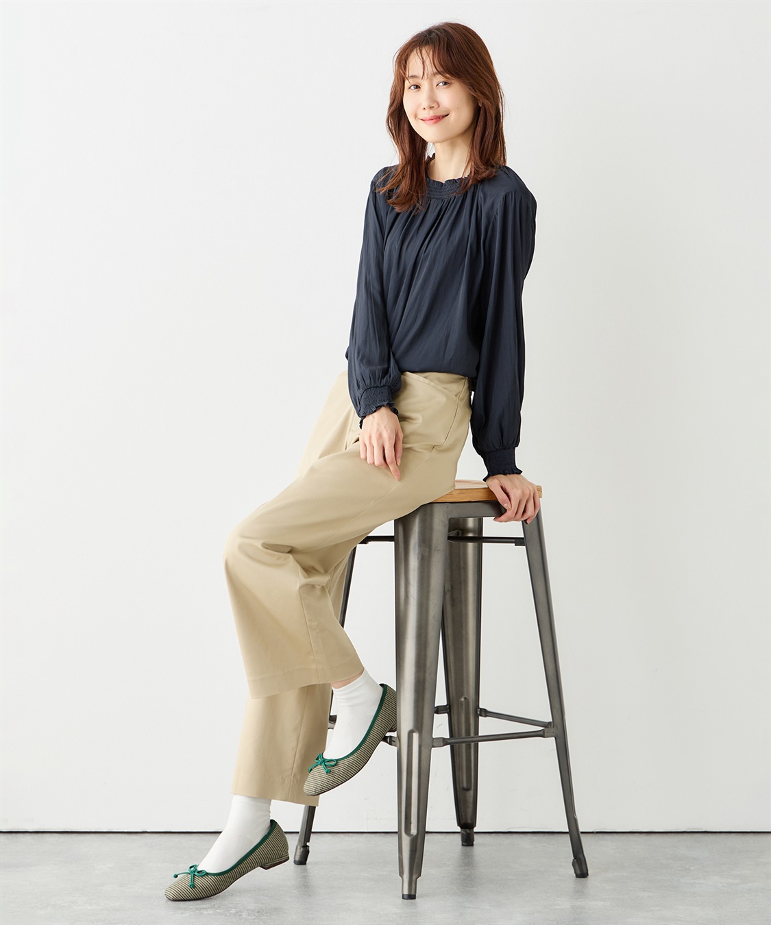 Petit Honfleur シャーリングブラウス_sub_17