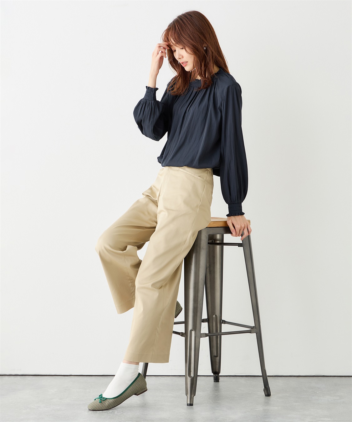 Petit Honfleur シャーリングブラウス_sub_18