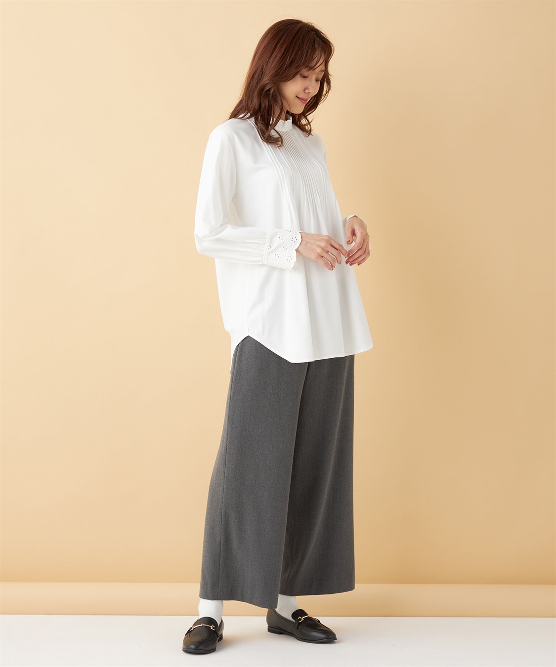 Petit Honfleur 刺しゅうピンタックブラウス_sub_9