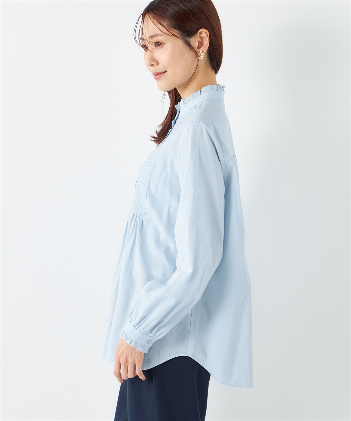 Petit Honfleur ヨーク刺しゅうブラウス_sub_1