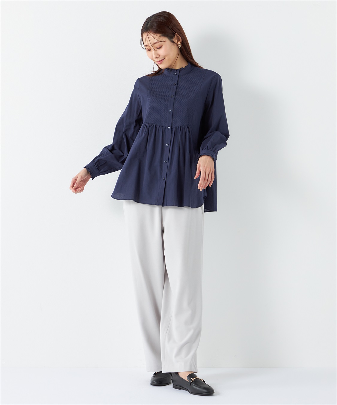 Petit Honfleur ヨーク刺しゅうブラウス_sub_13