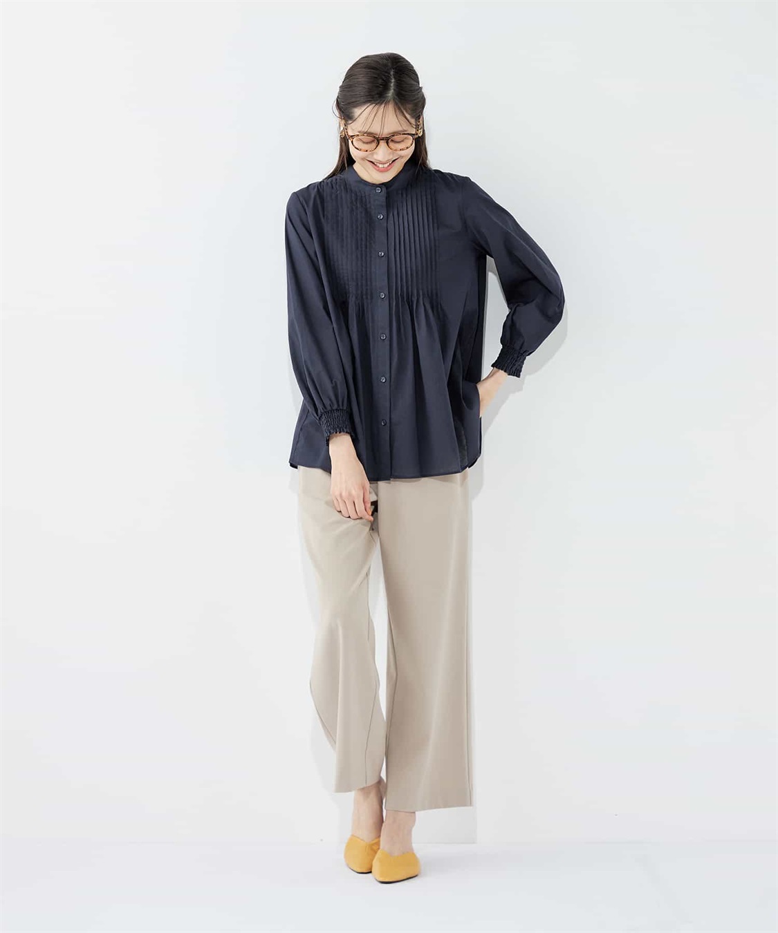 Petit Honfleur ピンタックブラウス_sub_11