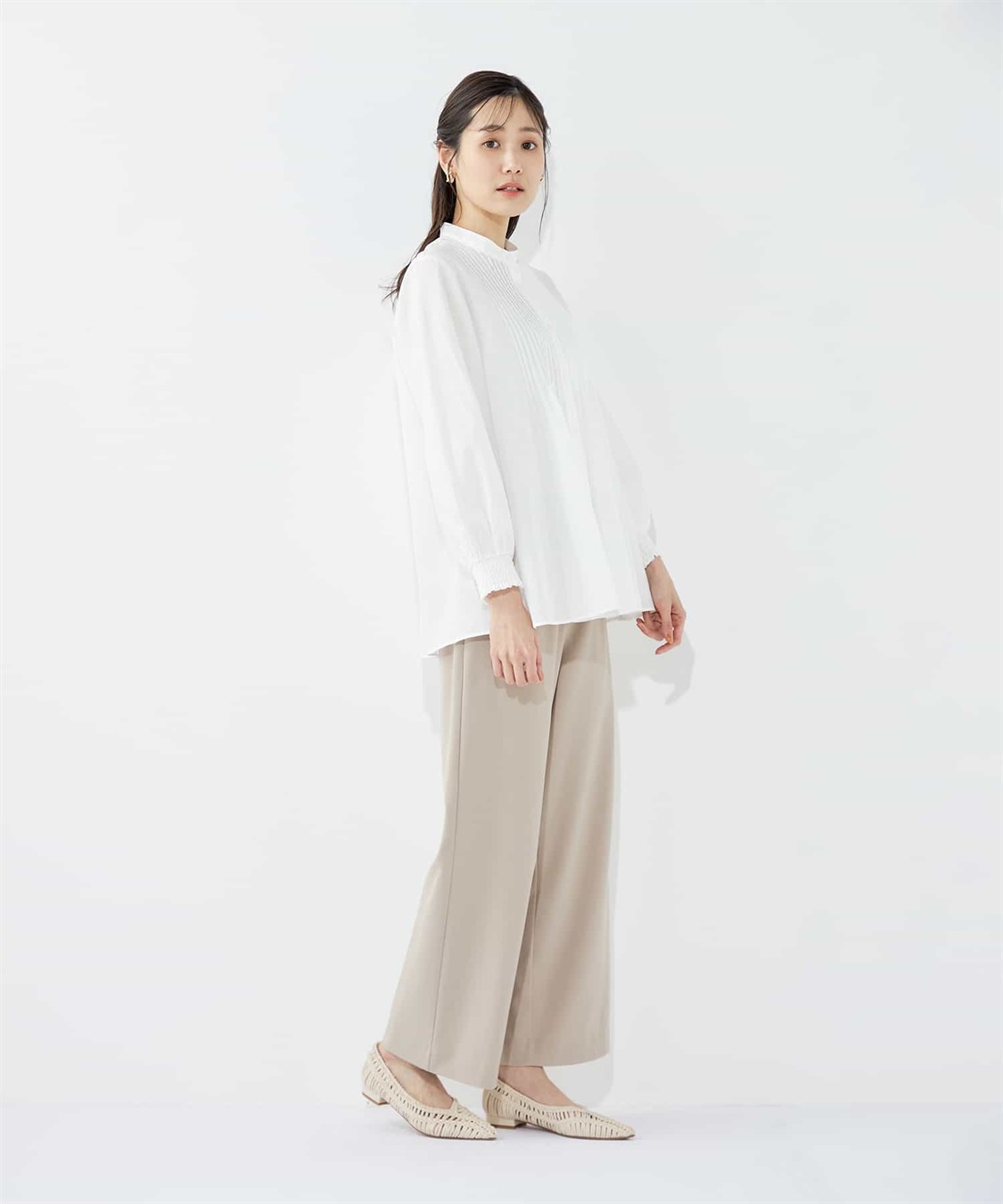 Petit Honfleur ピンタックブラウス_sub_16