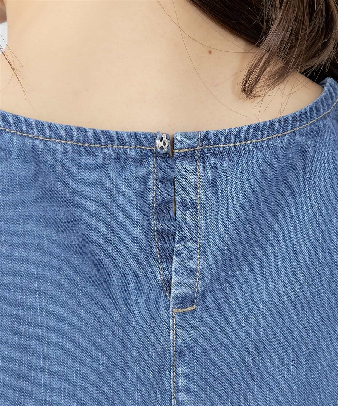 Petit Honfleur ティアードデニムブラウス_sub_5