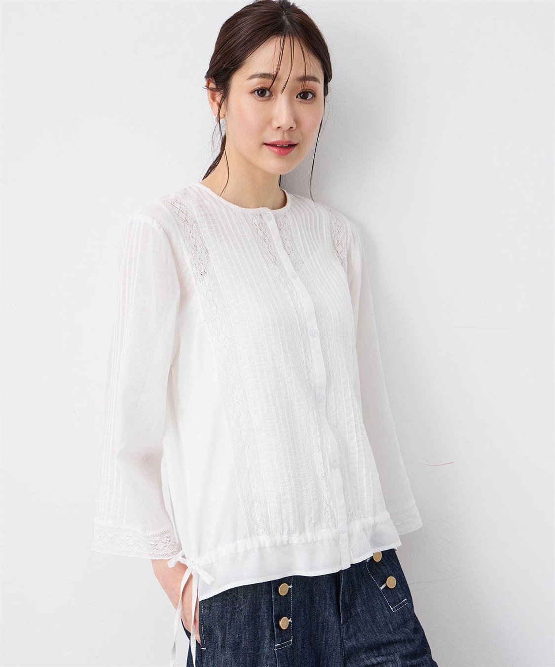 Petit Honfleur レースドロストブラウス_sub_8