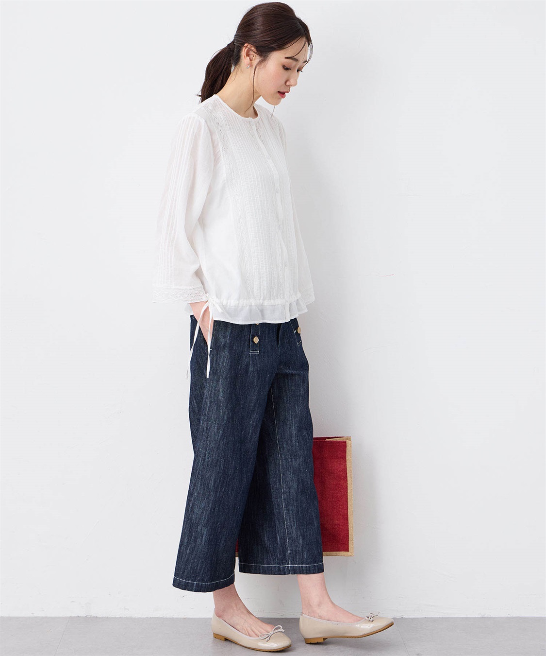 Petit Honfleur レースドロストブラウス_sub_12