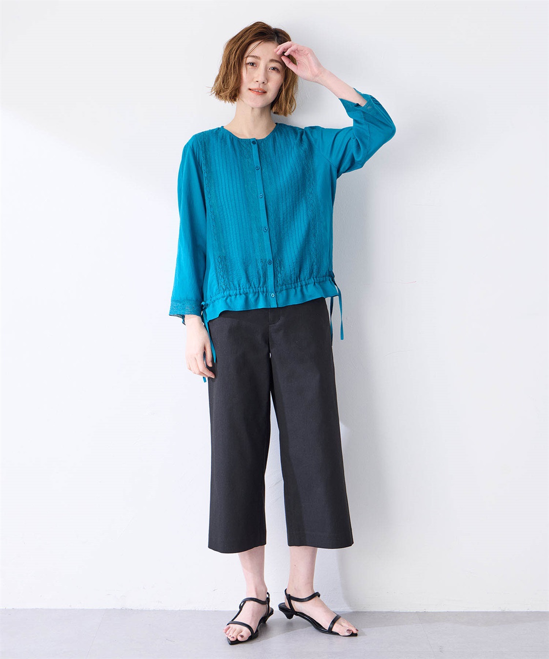 Petit Honfleur レースドロストブラウス_sub_15