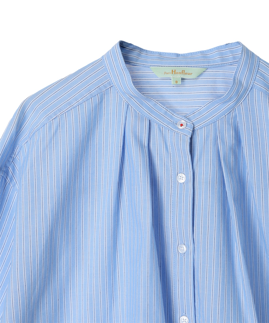 Petit Honfleur ストライプバンドカラーシャツ_sub_20