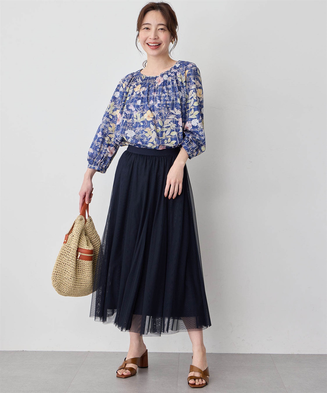 Petit Honfleur リバティプリントシャーリングブラウス_sub_13