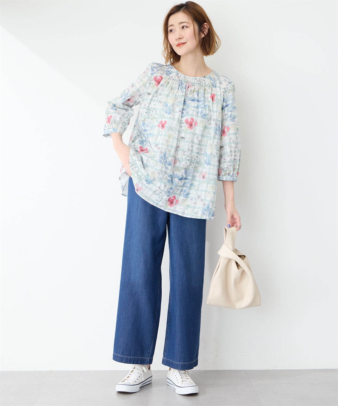 Petit Honfleur リバティプリントシャーリングブラウス_sub_15