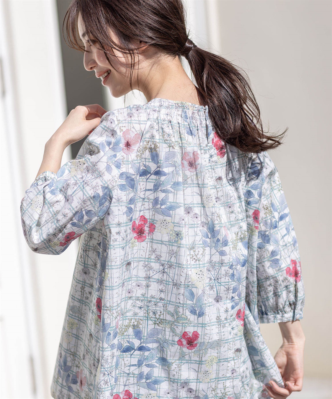 Petit Honfleur リバティプリントシャーリングブラウス_sub_17