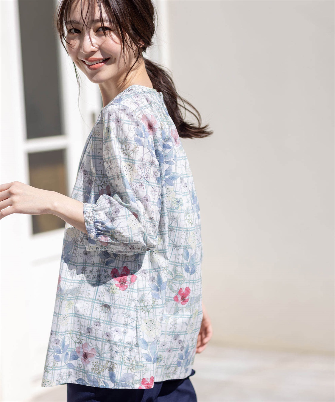 Petit Honfleur リバティプリントシャーリングブラウス_sub_18