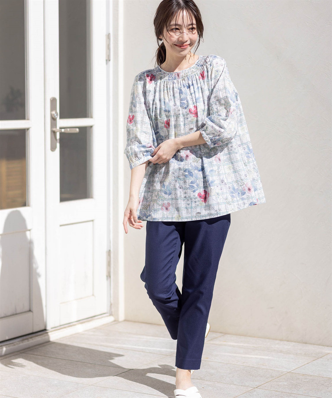 Petit Honfleur リバティプリントシャーリングブラウス_sub_19