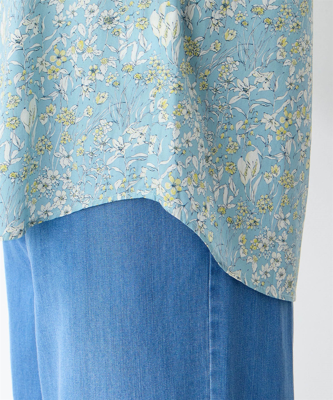 Petit Honfleur リバティプリントバンドカラーシャツ_sub_7