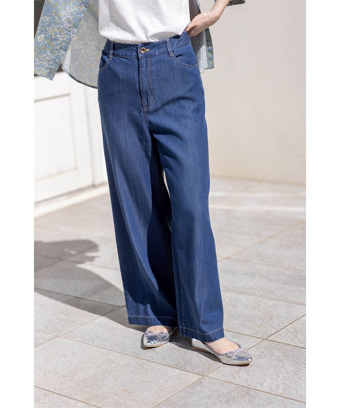 Petit Honfleur リバティプリントバンドカラーシャツ_sub_16