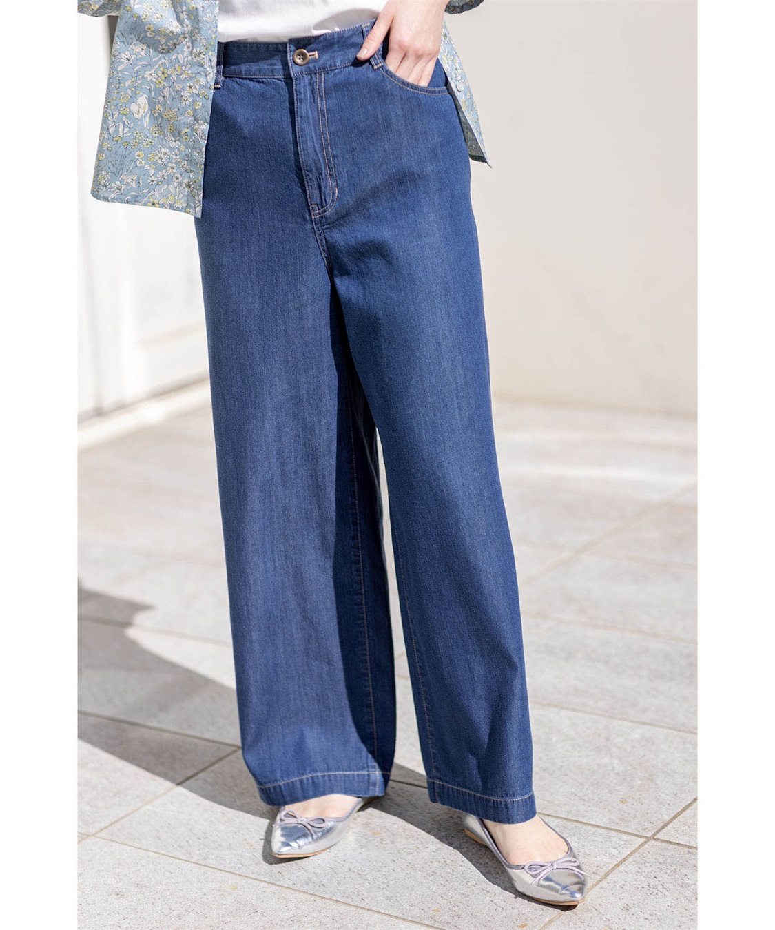 Petit Honfleur リバティプリントバンドカラーシャツ_sub_17