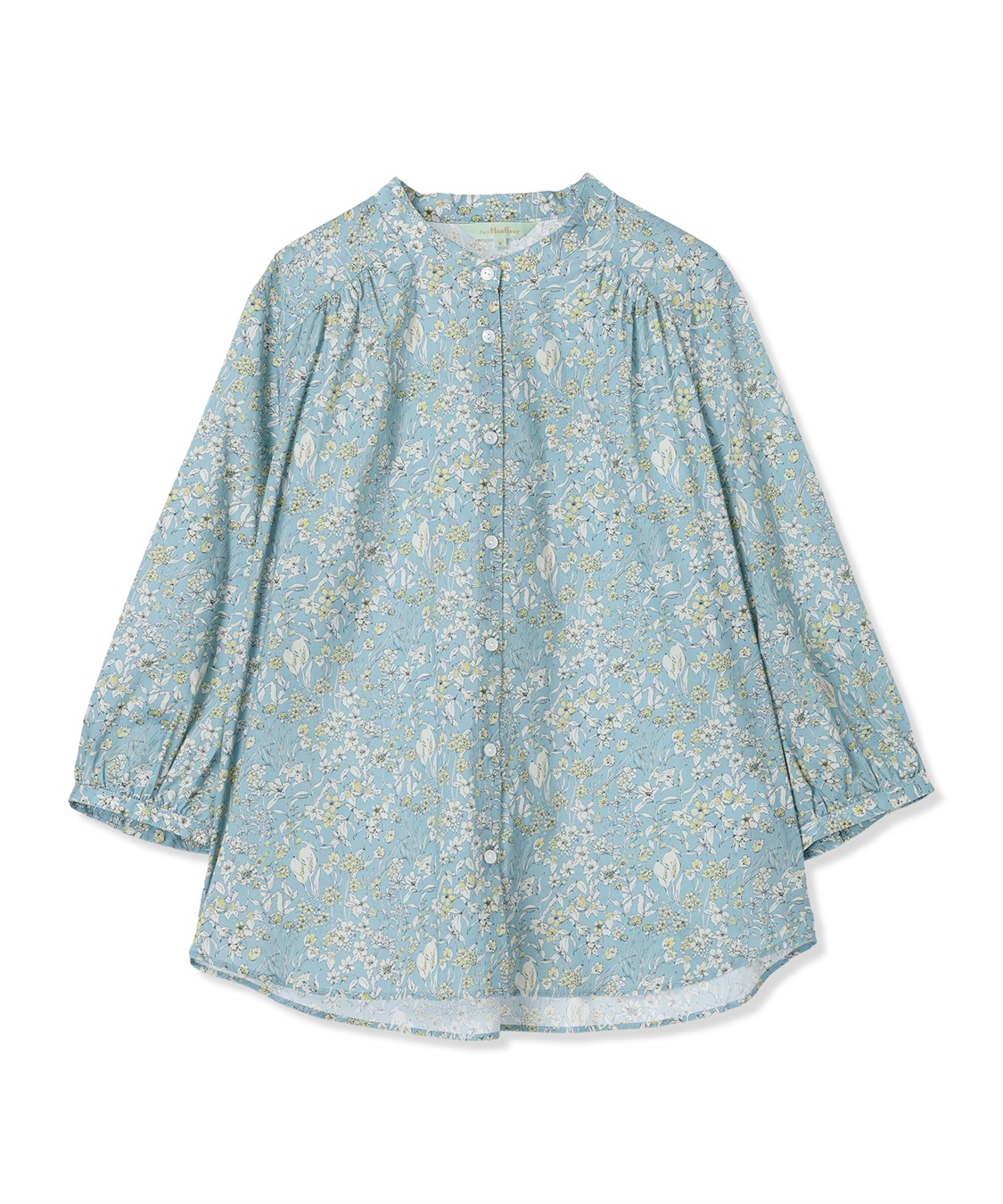 Petit Honfleur リバティプリントバンドカラーシャツ_sub_22