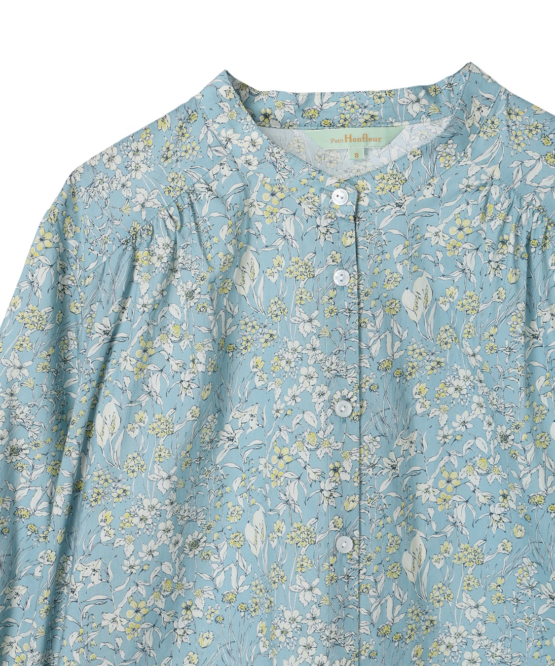 Petit Honfleur リバティプリントバンドカラーシャツ_sub_24