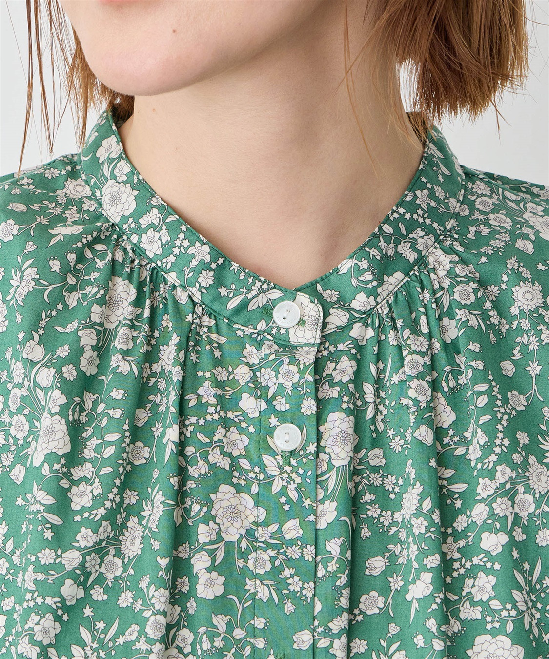 Petit Honfleur リバティプリントギャザーブラウス_sub_5