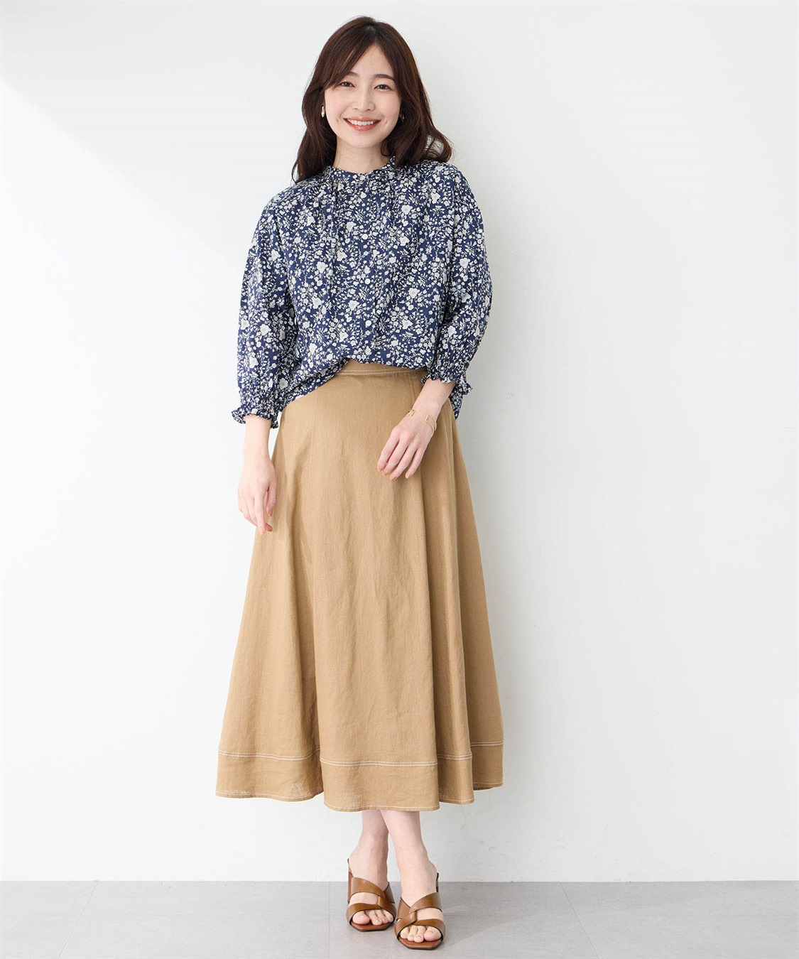Petit Honfleur リバティプリントギャザーブラウス_sub_13
