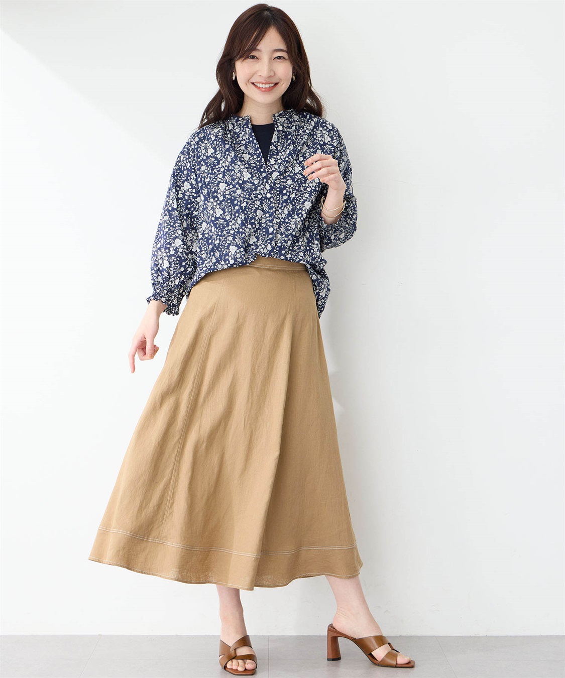 Petit Honfleur リバティプリントギャザーブラウス_sub_14