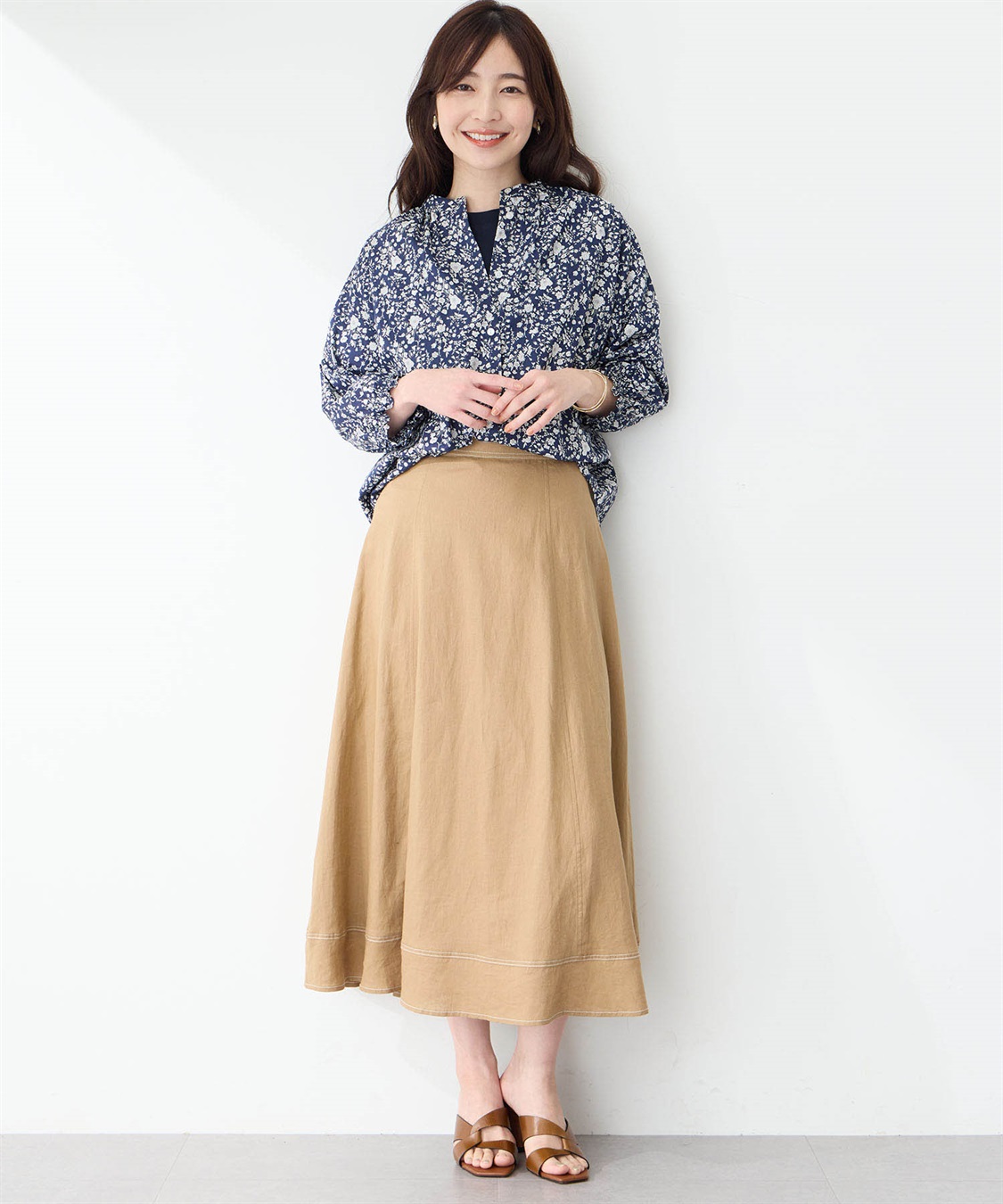 Petit Honfleur リバティプリントギャザーブラウス_sub_15