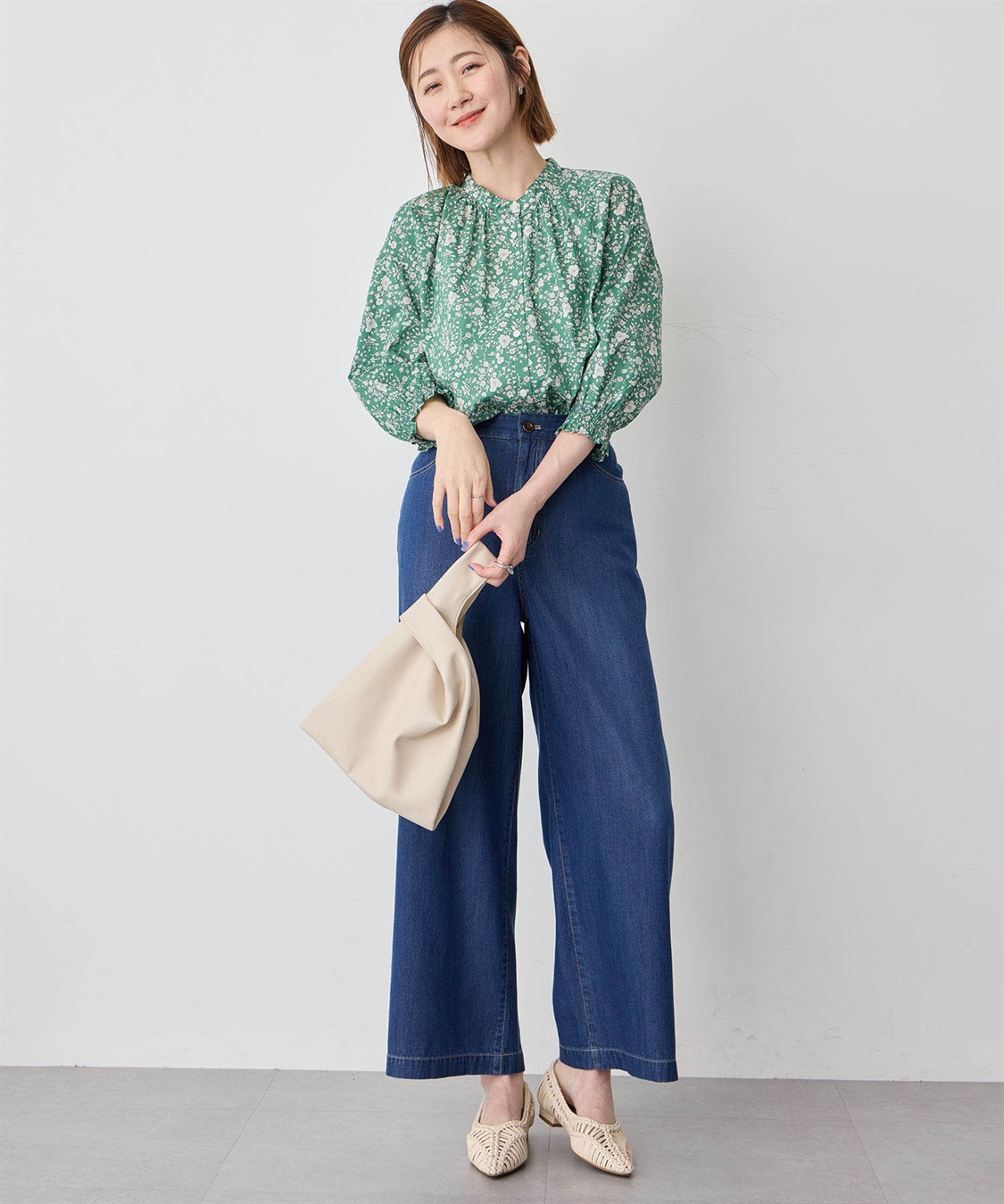 Petit Honfleur リバティプリントギャザーブラウス_sub_17