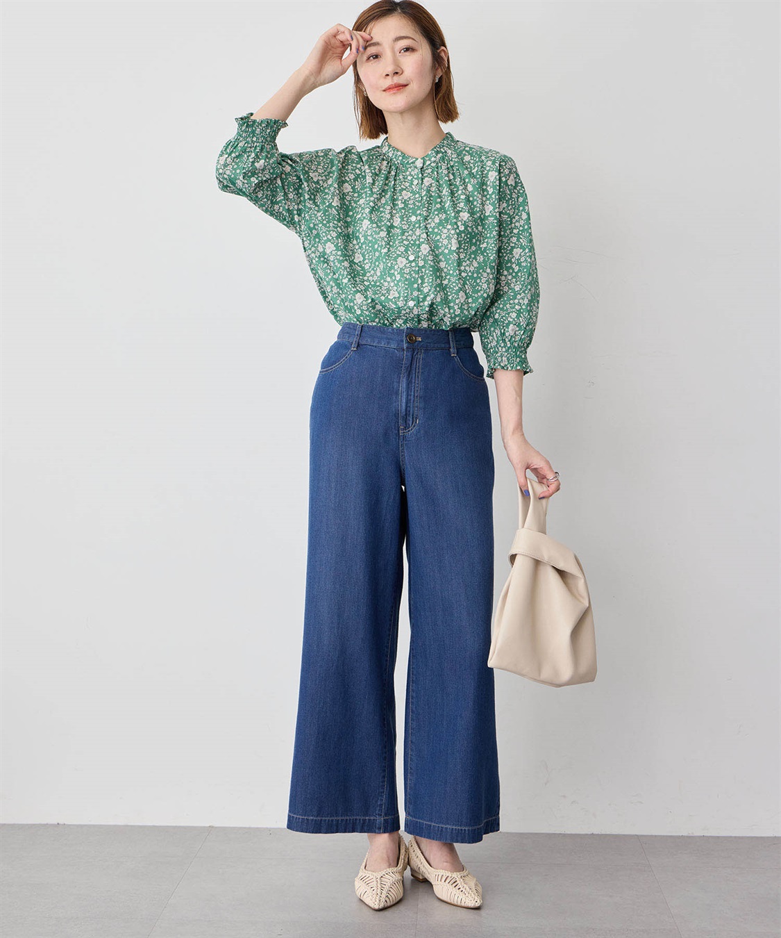 Petit Honfleur リバティプリントギャザーブラウス_sub_18