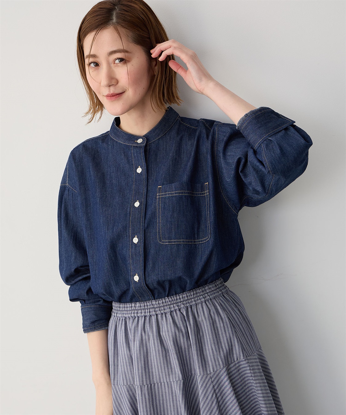 Petit Honfleur デニムシャツ_sub_8