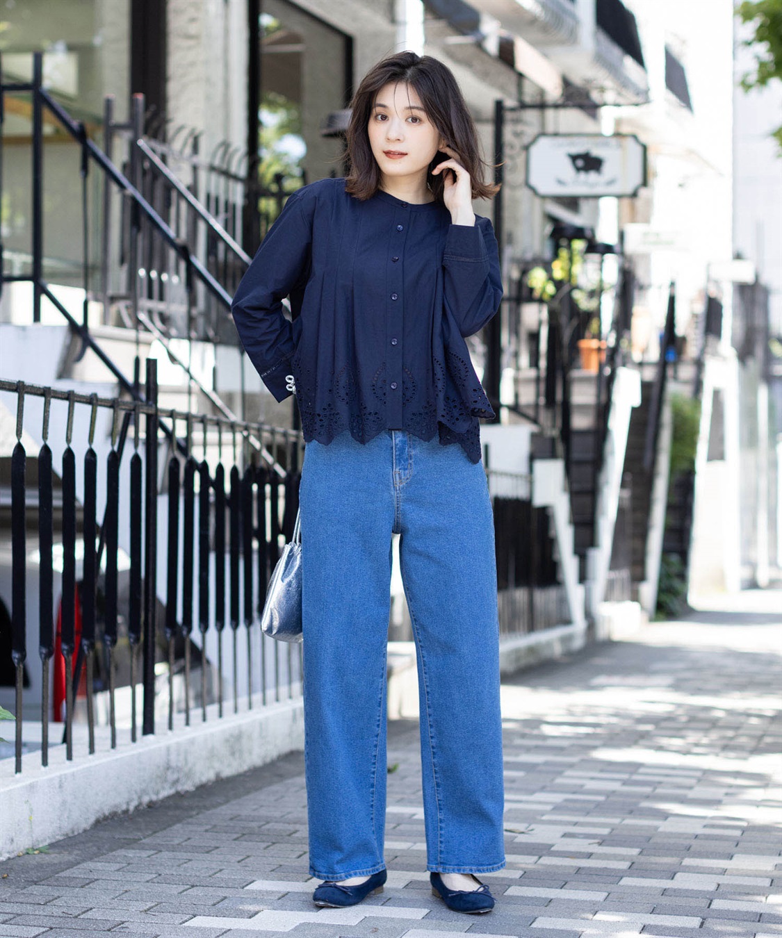 Petit Honfleur スカラップレースブラウス_sub_2