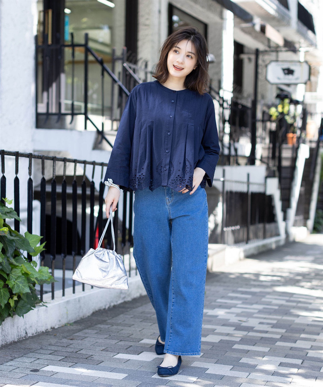 Petit Honfleur スカラップレースブラウス_sub_3