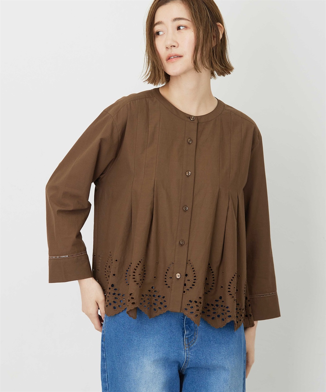 Petit Honfleur スカラップレースブラウス_sub_5