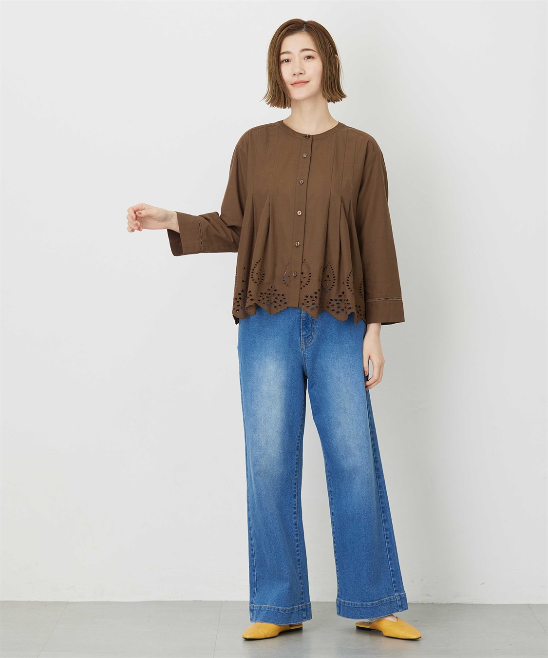 Petit Honfleur スカラップレースブラウス_sub_7