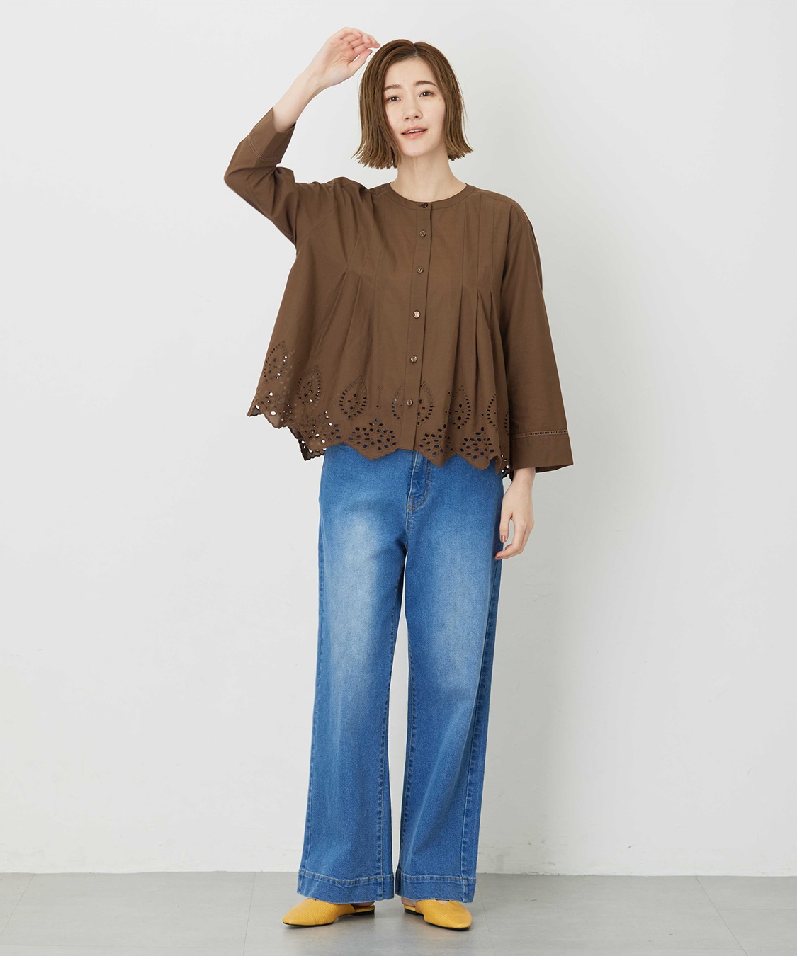 Petit Honfleur スカラップレースブラウス_sub_8