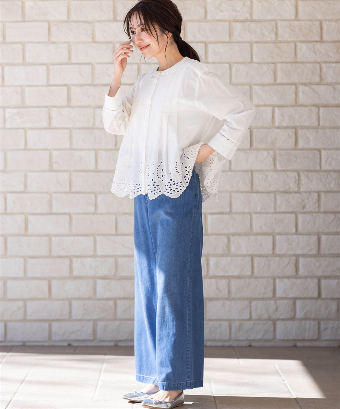 Petit Honfleur スカラップレースブラウス_sub_11