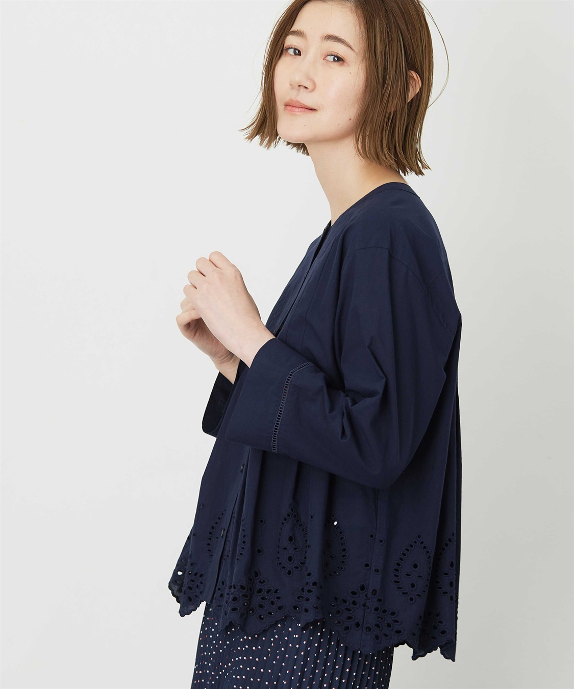 Petit Honfleur スカラップレースブラウス_sub_12