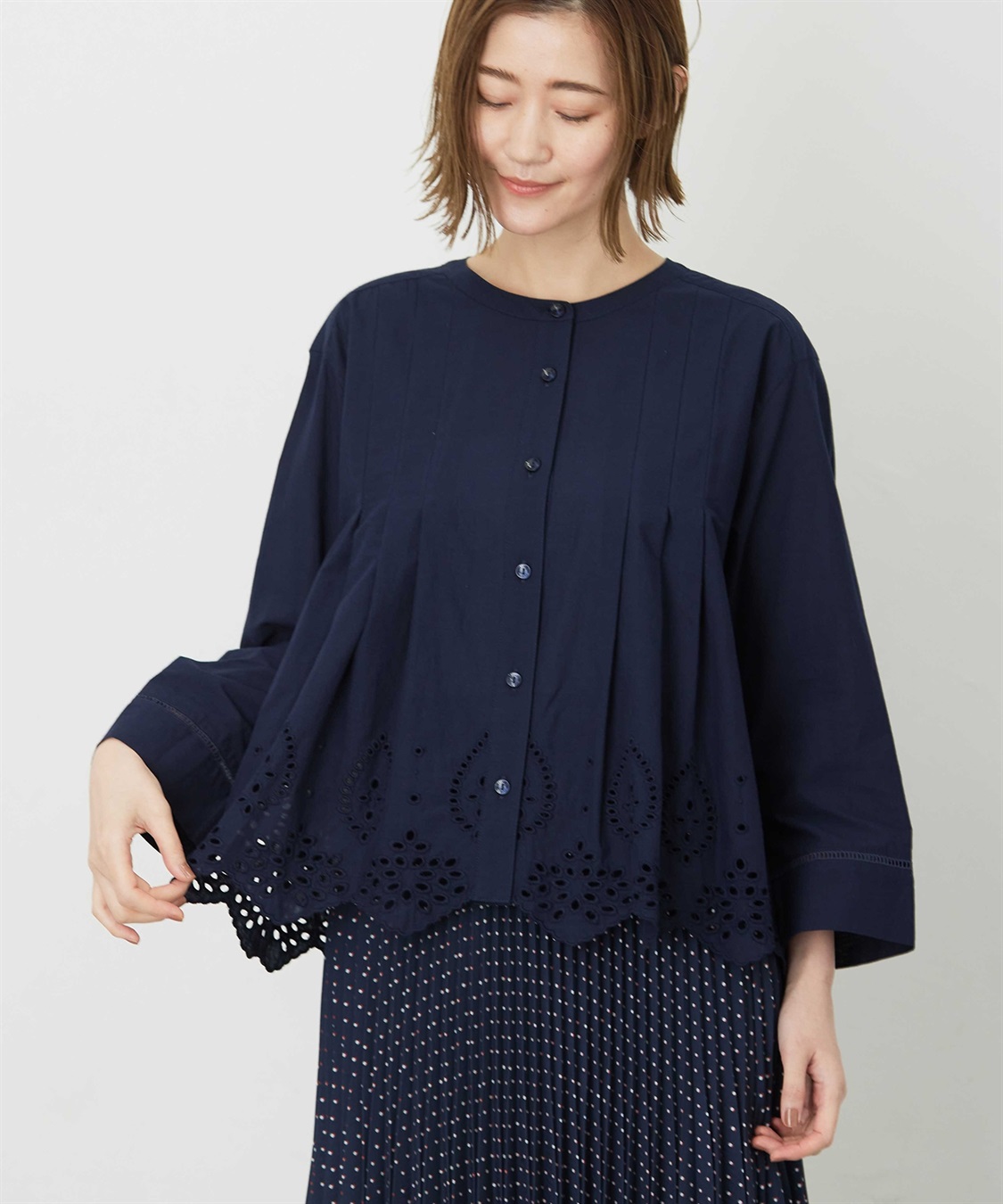 Petit Honfleur スカラップレースブラウス_sub_13