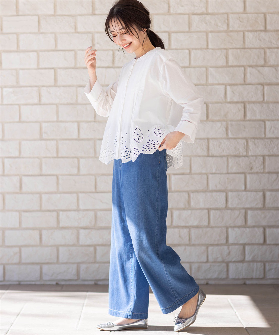 Petit Honfleur スカラップレースブラウス_sub_16