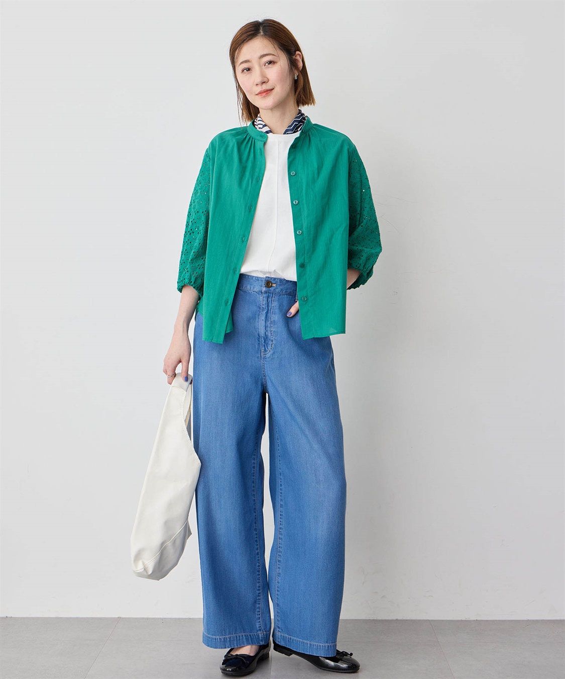 Petit Honfleur レーススリーブブラウス_sub_16