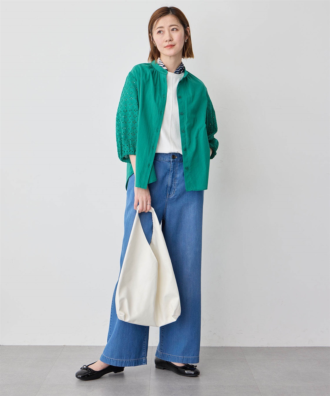 Petit Honfleur レーススリーブブラウス_sub_17