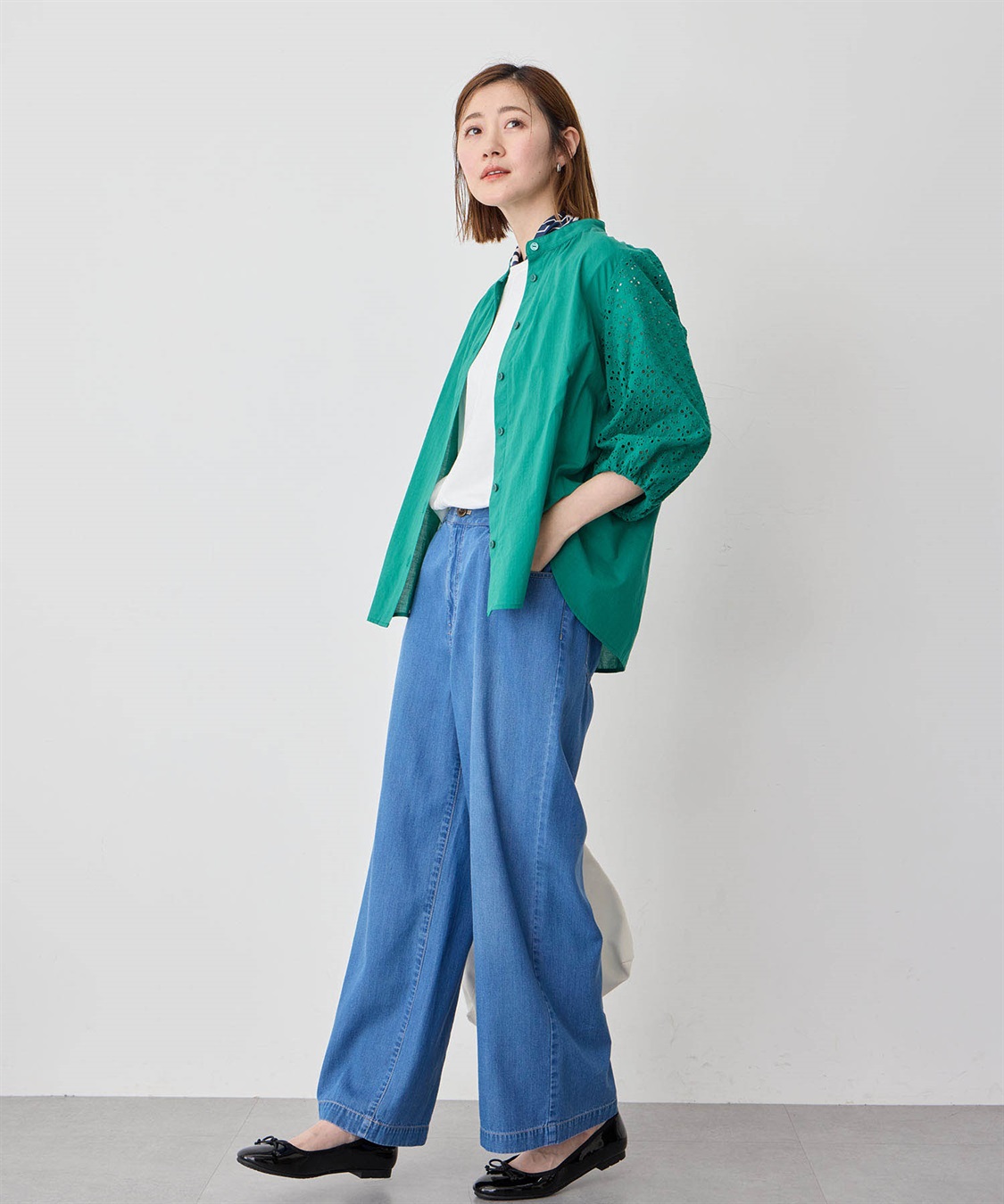 Petit Honfleur レーススリーブブラウス_sub_18