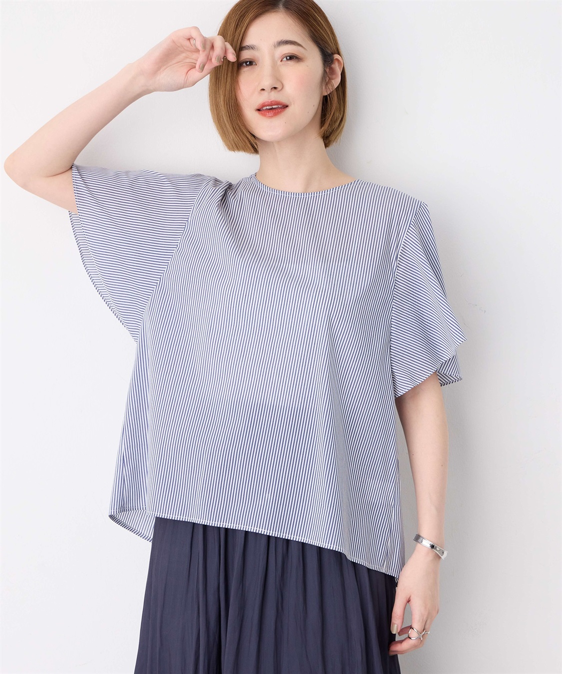 Petit Honfleur ストライプフレアスリーブブラウス_sub_7
