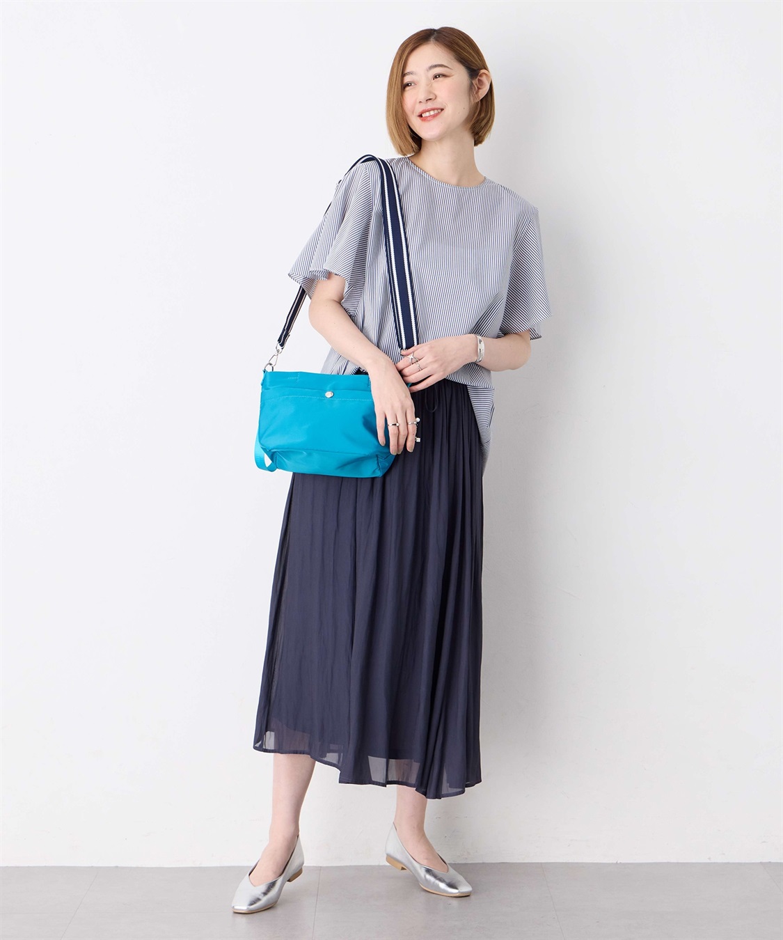 Petit Honfleur ストライプフレアスリーブブラウス_sub_8