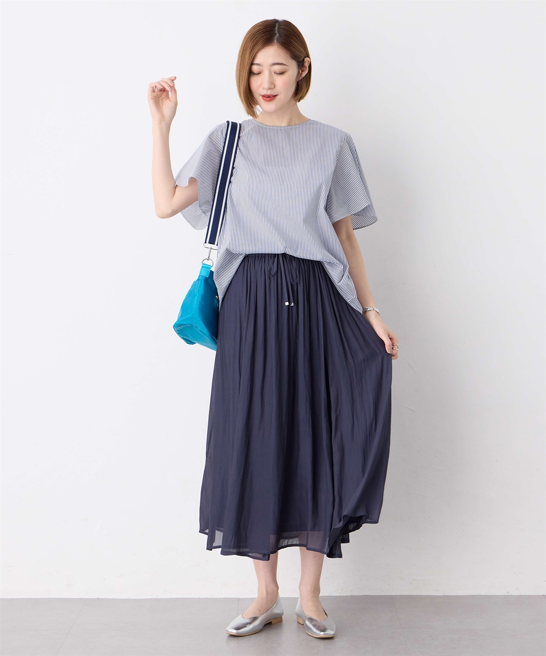 Petit Honfleur ストライプフレアスリーブブラウス_sub_11