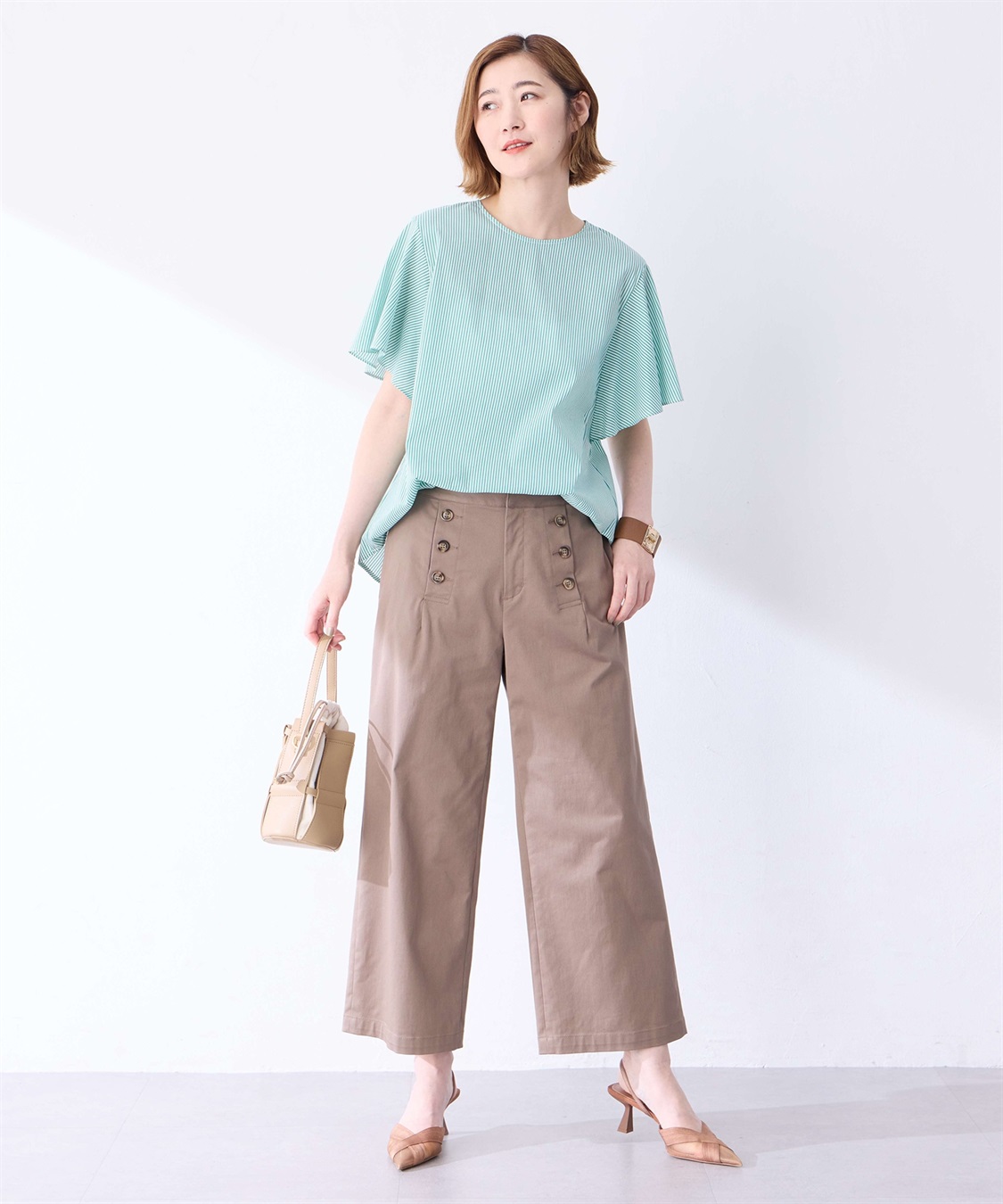 Petit Honfleur ストライプフレアスリーブブラウス_sub_13